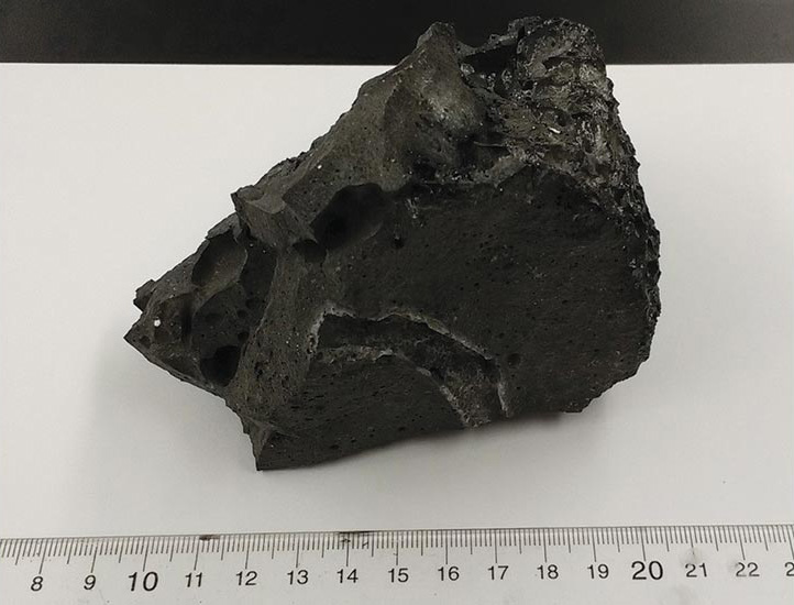 Figure 1. CCIM-processed iron phosphate waste form containing 40 wt% of simulated nuclear waste.